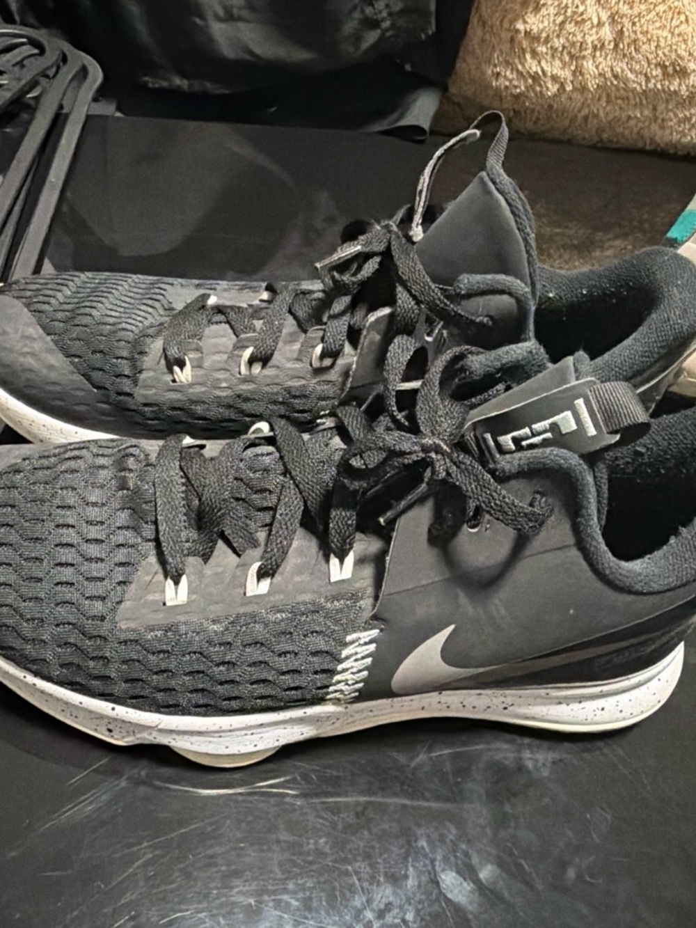Nike Men’s Black and White Athletic Training Shoes